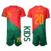 Maillot de foot le Portugal Joao Cancelo #20 Domicile vêtements enfant Monde 2022 Manches Courtes (+ pantalon court)